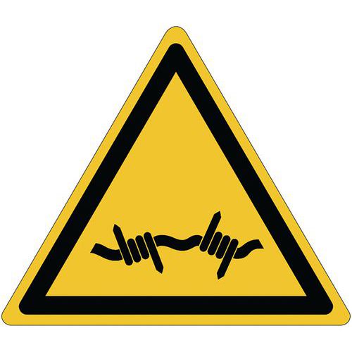 Cartello di pericolo-Filo spinato-Alluminio-200mm,