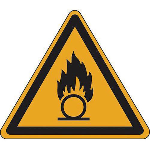 Cartello di pericolo-Sostanze comburenti-Alluminio-200mm,