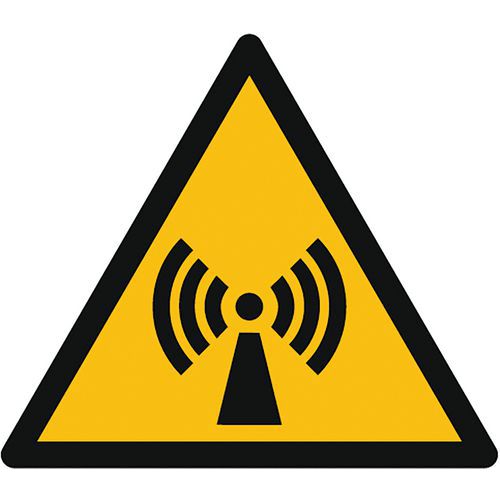 Cartello di pericolo-Radiazioni non ionizzanti-Adesivo-100mm,