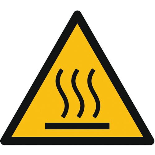 Cartello di pericolo-Superficie calda-Alluminio-100mm,