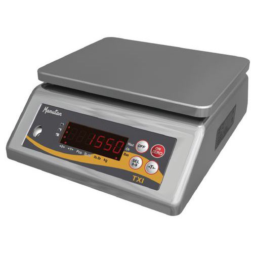 Bilancia inox 30 kg/2 g con certificato di calibrazione,
