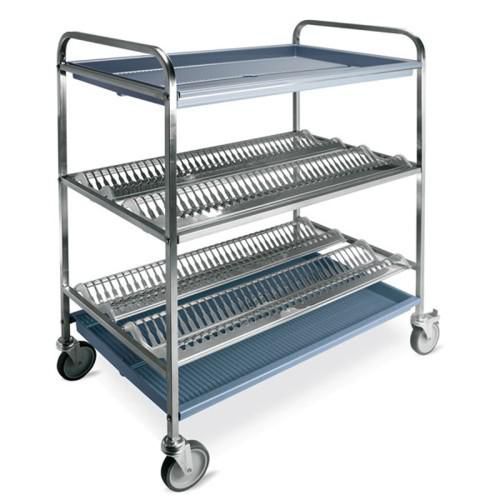 Carrello scolapiatti - bicchieri 144 piatti,