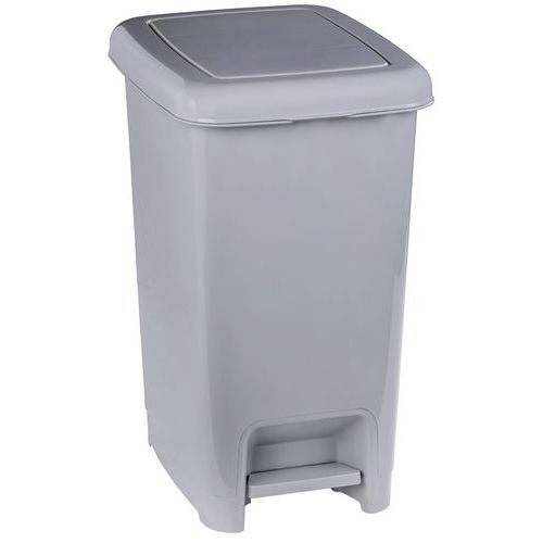 Pattumiera a pedale - 60 L - Grigio,