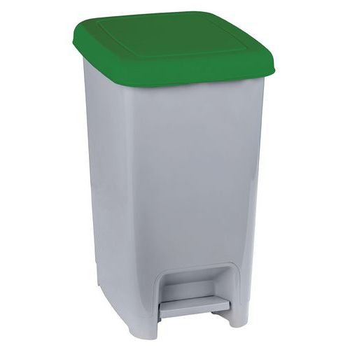 Pattumiera a pedale - 60 L - Grigio-verde,