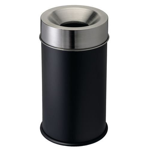 Gettacarte antifuoco con coperchio in inox - 50 L,