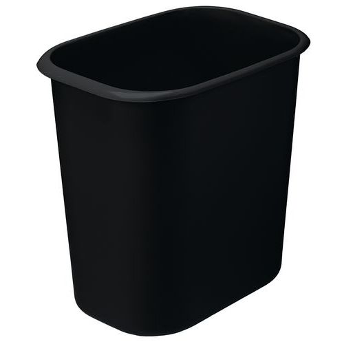 Cestino ignifugo rettangolare nero,
