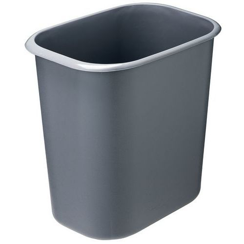 Cestino ignifugo rettangolare grigio,