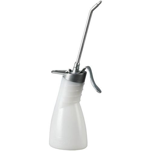 Oliatore officina-200 mL-PE bianco-EWMP-becc rigido-135 mm,
