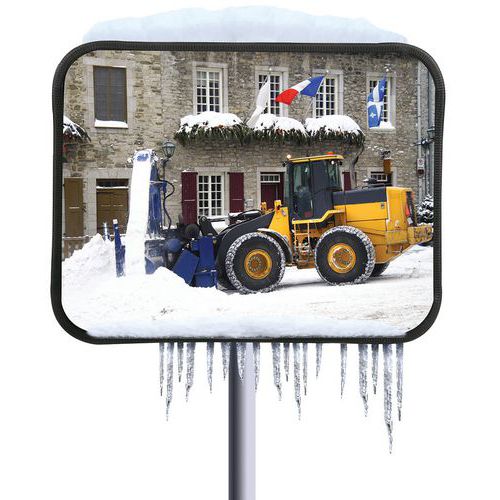 Specchio multiuso 450x600mm inox + dispositivo antighiaccio,