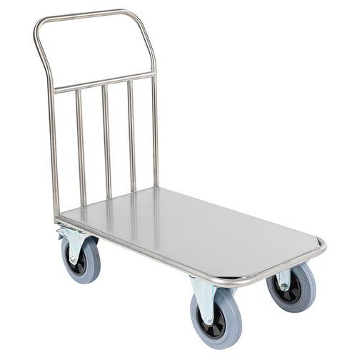 Carrello tubolare inox 850x500,