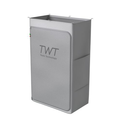 Sacco 120Lt con cerniera laterale e tasca laterale - grigio,