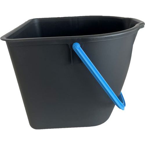 Secchio lt 15 in pp manico blu,
