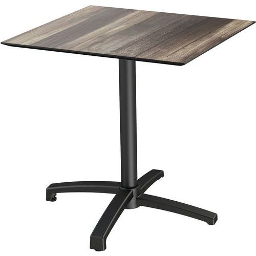 Tavolino da bistrot pieghevole X CROSS Tropical Wood 70x70cm,
