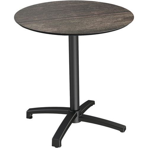 Tavolino bistrot pieghev X CROSS Riverwashed Wood Ø70 cm,