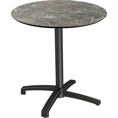 Tavolino bistrot pieghev X CROSS Galaxy Marble Ø70 cm,