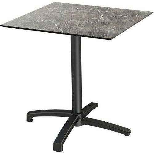Tavolino bistrot pieghev X CROSS Galaxy Marble 70x70 cm,