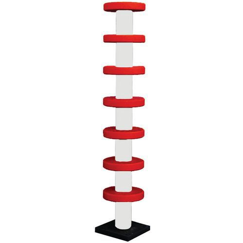 Paletto di protezione Pargom 250 mm x 1500 mm bianco/rosso,