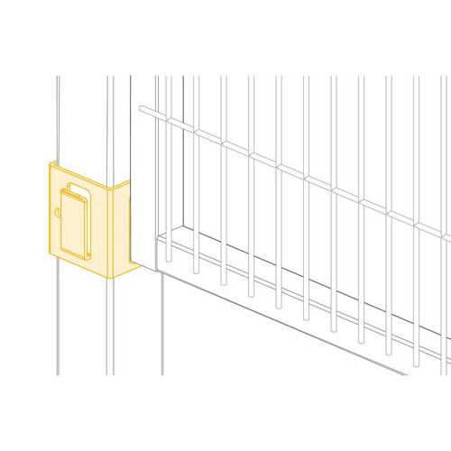 Coppia clip per piantana EasyGuard 40x40x1640 mm,