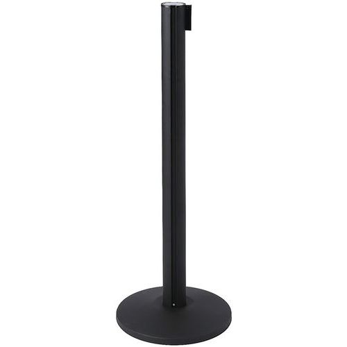 Asta in alluminio nero con cinghia nera da 2,7 m,