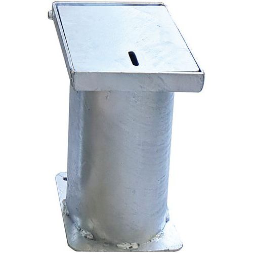 Supporto da fissare per paletto inox-Chiusura con lucchetto,