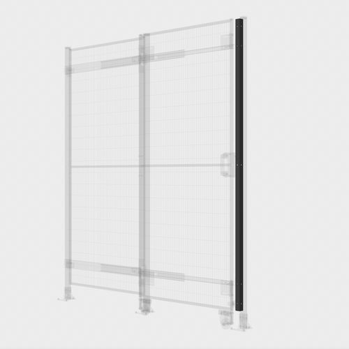 Tubo di battuta 40x40x1480 mm per piantana porta scorrevole,