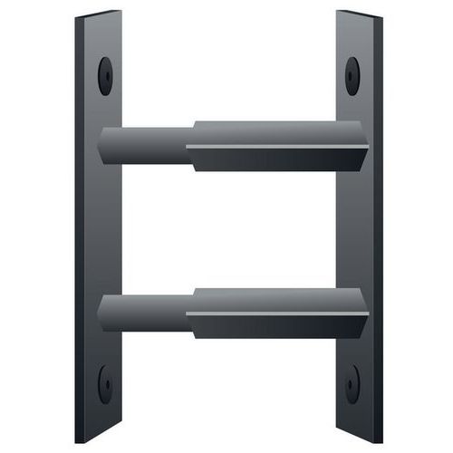 2 barre di sicurezza telescopiche finestre-Grigio-30-55cm,