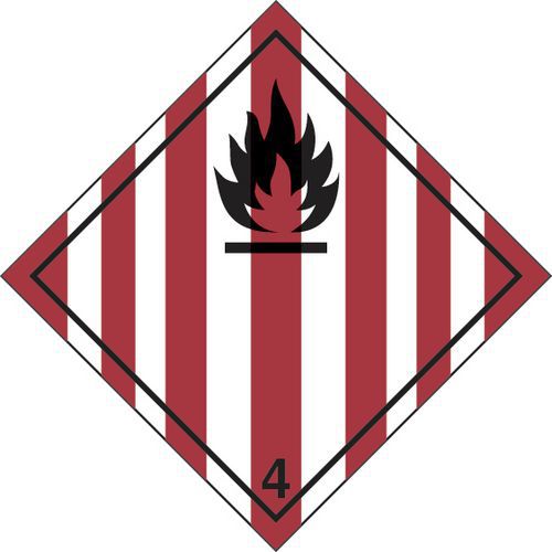 adesivo cm 10x10 Pericolo classe 4.1,