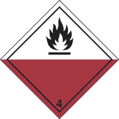 adesivo cm 10x10 Pericolo classe 4.2,