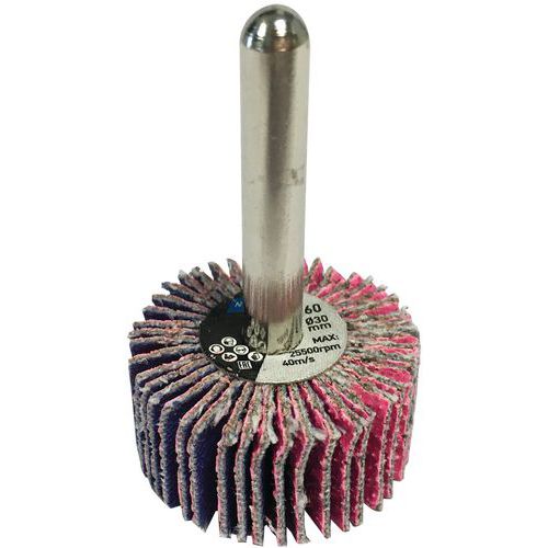 Ruota a lamelle con gambo 30x15x6mm Gr.80,