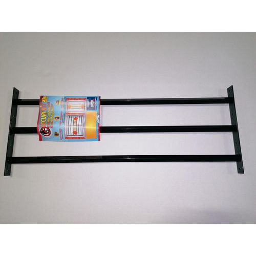 3 barre di sicurezza telescopiche finestra-Nero-99–188cm,