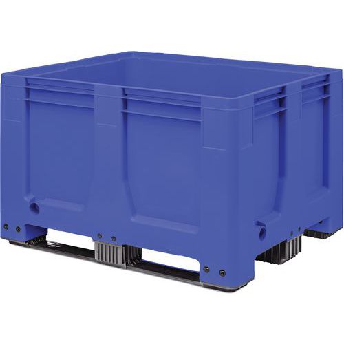 Cassa-pallet rigida, 3 pattini, blu,