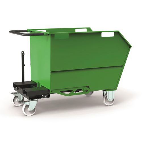 Benna Porta Rottami 500L Montata Verde RAL 6018,