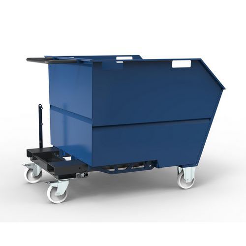 Benna Porta Rottami 1000 L Montata Blu RAL 5010,