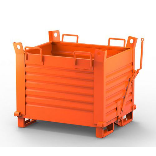 Contenitore in Lamiera Fondo Apribile 1000X800X650 RAL2004,