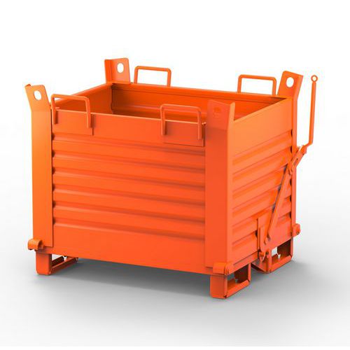 Contenitore Lamiera Fondo Apribile 1000X800X1000 RAL2004,