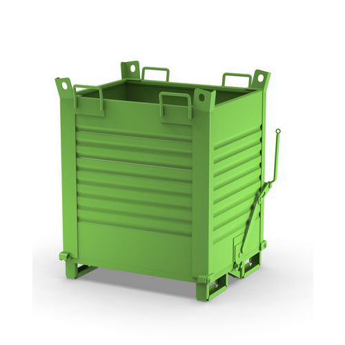 Contenitore Lamiera Fondo Apribile 1000X800X1000 RAL6018,