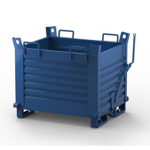 Contenitore Lamiera Fondo Apribile 1000X800X1300 RAL5010,