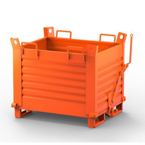 Contenitore Lamiera Fondo Apribile 1000X800X1300 RAL2004,