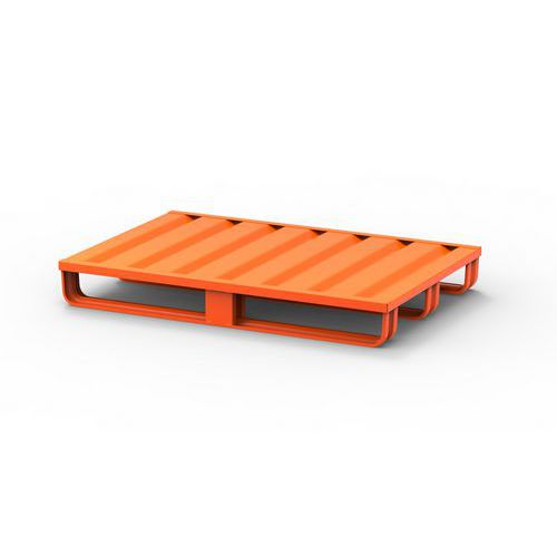 Pallet in Metallo 3 Pattini 1000X800X120+35 Arancio RAL2004,
