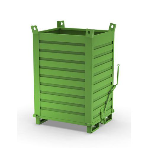 Contenitore Lamiera Fondo Apribile 1000X800X1300 RAL6018,