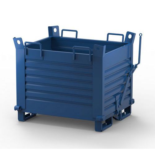 Contenitore Lamiera Fondo Apribile 1500X1000X650 RAL5010,