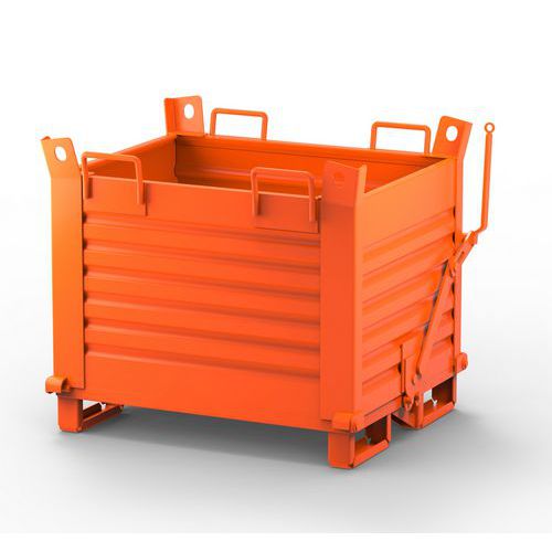 Contenitore Lamiera Fondo Apribile 1500X1000X650 RAL2004,