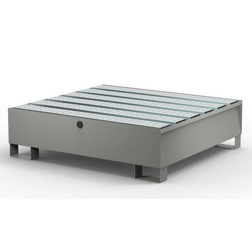 Vasca 4 Fusti Modulare con Doghe 300 L Grigio RAL 7000,