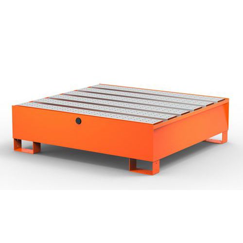 Vasca 4 Fusti Modulare con Doghe 300 L Arancione RAL 2004,