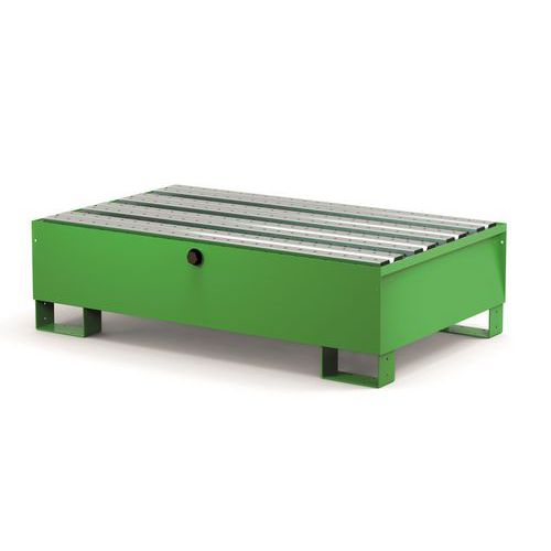 Vasca 2 Fusti Modulare con Doghe 200 L Verde RAL 6018,