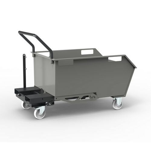 Benna porta rottami 300L Montata Grigia RAL 7000,