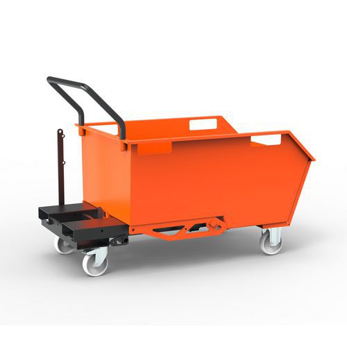 Benna porta rottami 300L Montata Arancione RAL 2004,