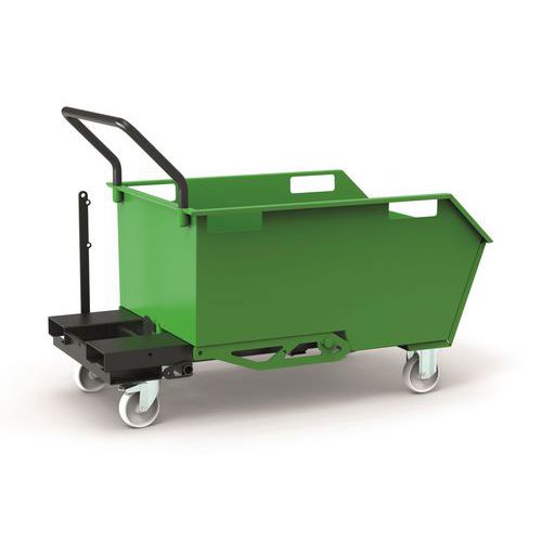 Benna porta rottami 300L Montata Verde RAL 6018,