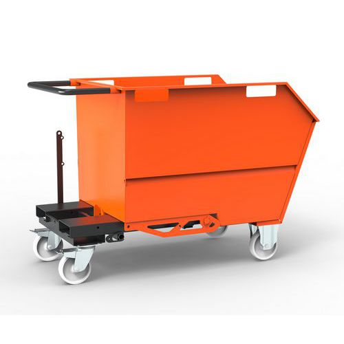 Benna Porta Rottami 500L Montata Arancione RAL 2004,