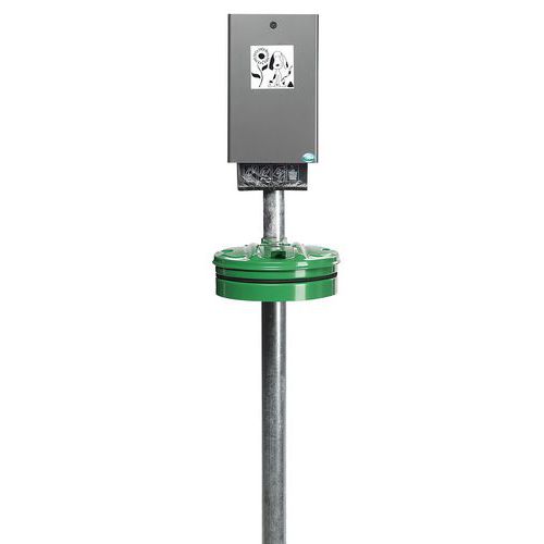 Supporto sacco spazzatura con distribut igiene canina verde,